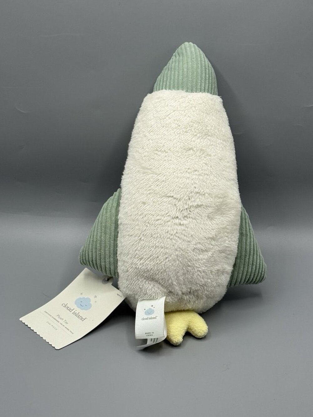 Cloud Island Rocket Plush Stuffed Animal Soft Neutral Colors NEW - Picture 2 of 6